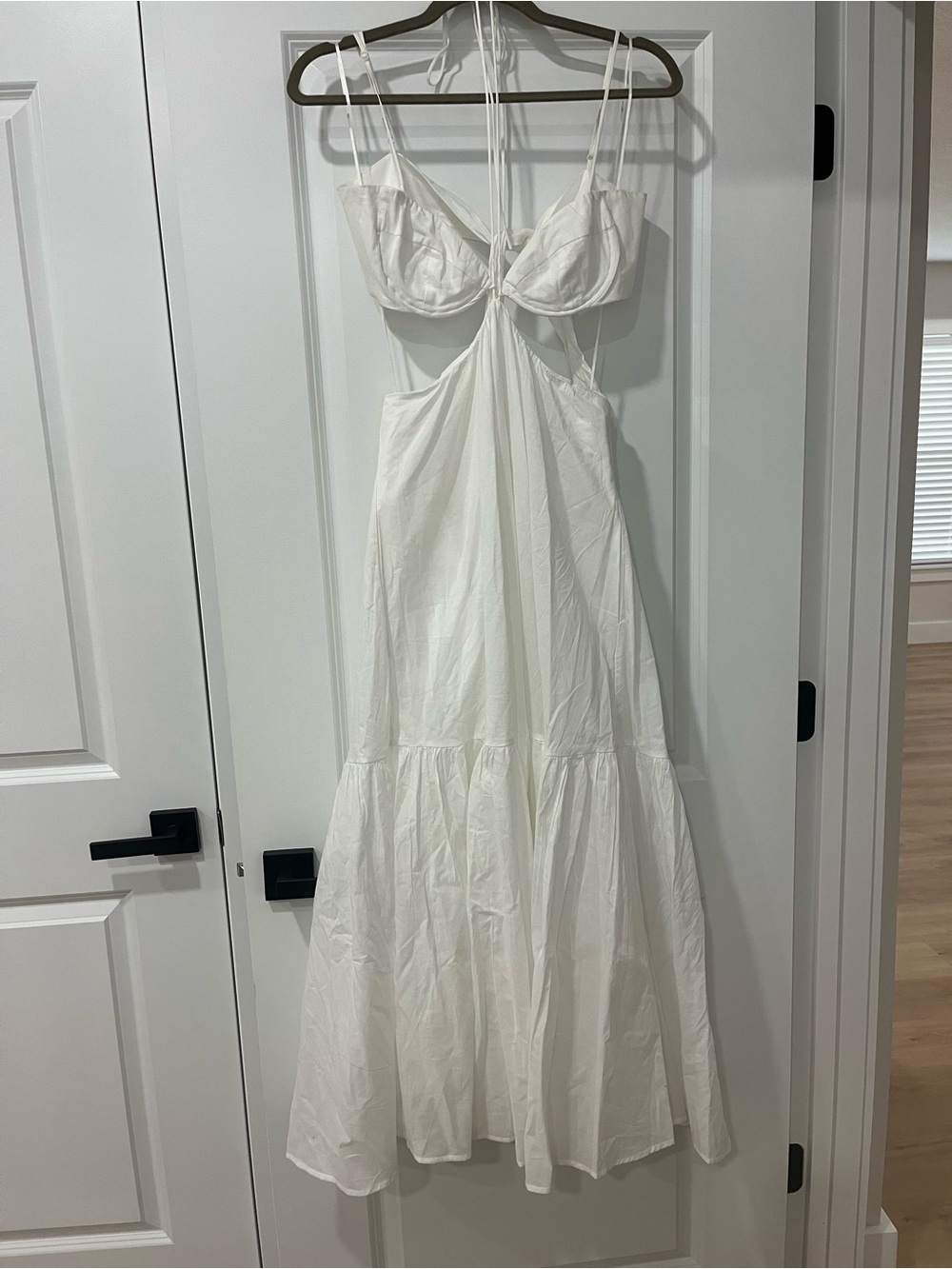 Bardot White Maxi Dress with Cutout Bodice - Picture 4 of 6